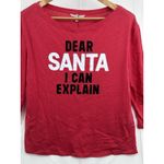 Victoria's Secret  Womens Size XL "Dear Santa I Can Explain" 3/4 Sleeve Top New Photo 1