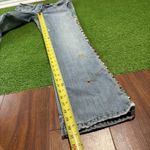 Odyn Jeans Size 28 Light Wash Y2K Embroidered Floral Studded Low Rise Button Fly Blue Photo 2