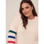 Torrid ✨ Cotton Intarsia Pullover Balloon Sleeve Sz 0X Sweater✨ Photo 3