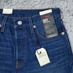 Levi's  Premium Selvedge 501 High Rise Dark Wash Blue Jeans Women's Size 25 x 30 Photo 6