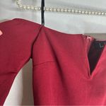 Lulus  dress Small Berry‎ Red Wine Body Con Long Sleeve Off Shoulder Mini CP Photo 2
