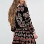 Free People Moonlight Drive Dress S Revolve Black Smock Long Sleeve Tassel Boho Photo 0