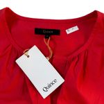 Quince Spice Coral Tiered Organic Cotton Maxi Dress Women's Sz Medium NWT 75 Photo 4