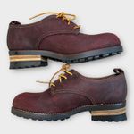 Zodiac NEW Vintage USA Chunky Leather Lace Up Derby Heeled Task Shoe Women's 7 Photo 4