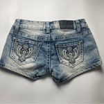 Soundgirl  Women’s Short Denim Embellished Pockets Shorts Sz 1 Photo 14