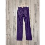 ZARA Purple Faux Leather High Rise Straight Leg Pants Women’s Size Small S Photo 11