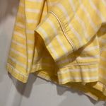 L.L. Bean Size M Long Sleeve Yellow White Stripe Button Down Collared Pajama Top Size M Photo 2