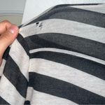 NSF Striped Lightweight Henley Long Sleeve Shirt Gray Size M Photo 4