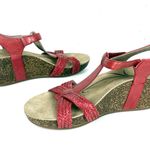 Abeo Womens Urmy Wedge Sandals Leather Blend Upper Ankle Strap Red Size 10 Photo 9