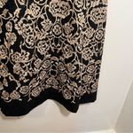 Gianni Bini  Jasmine Black and Gold Embroidered Lace A-Line Mini Dress Photo 7