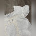 Francesca's FRANCESCA’S White Lace Trim Blouse Photo 5