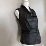 DASH by Kardashian Woman’s Leather Moto Vest Jacket Size XS Black Y2K Biker Photo 2