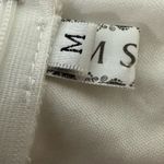 MSLG Elegant Round Neck Short Sleeves Floral Lace Party Dress Sz M Wedding Look White Size M Photo 8