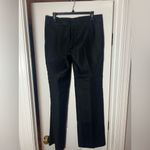 Rebecca Taylor  Eyelet Crochet Trim Side Black Cotton Tailored Pants Size 10 Photo 3