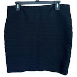 Dalia Collection  Black Mini Band Skirt with back zipper women’s size 8 Photo 0