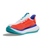 Hoka One Carbon X 3 White/Orange Running Sneakers Women 10.5 D or Men 9 D White Photo 4