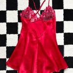 Frederick's of Hollywood Frederickās of Hollywood Red Satin Heart Print Babydoll Slip M Photo 1