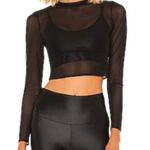 Revolve  Sheer Black Crop Top Photo 0