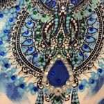 Avenue 🆕 Cami Hvar Blues & White Print With Rhinestone 20🆕 Photo 15