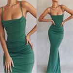 House Of CB HOUSE OF‎ CB Milena Forest Green Corset Maxi Dress L Photo 2