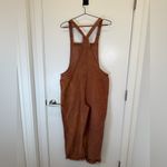 Aerie  Women's Brown Acid Wash Corduroy Oversized Jeans Overalls Photo 4