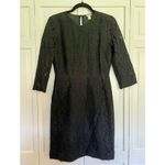 J.crew black lace crewneck dress size 6 Photo 2