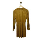 Anthropologie NWT  Long-Sleeve Mini Dress in Bronze Leopard Print Size XS Photo 12