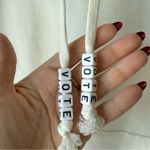 STAUD  White Vote Hoodie Sweatshirt L Photo 5