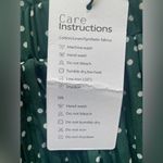 Exlura  Women’s High Waist Green White Polka Dot Pleated Midi Swing Skirt Size XL Photo 11