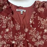 Bailey blue  Floral V-Neck Women's Top - Red Photo 3