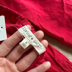 Living Doll Red Flowy Cropped Blouse  Photo 3