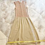 Howard Wolf Vintage Striped Sleeveless Knit Knee Length Dress Tan Orange Size 4 Photo 8