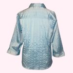 Dress Barn Woman 3/4 Sleeve Textured-Striped Button Down Shirt - size 18/20W Photo 2