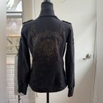 Harley Davidson Military Style Sweatshirt Jacket medium motorcycle layered‎ Black Photo 4
