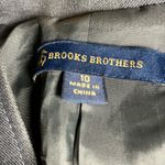 Brooks Brothers  Blazer Women 10 Gray Suit Jacket Wool Blend Business One Button Photo 1
