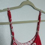 Tori Richard  Red and White Tropical Maxi Dress M Photo 3