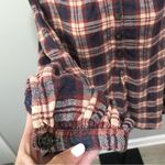 Free People Northern Bound Plaid Popover Button Up Top Small Fall Photo 3