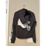 NFL PINK M Sequin Indianapolis COLTS Jacket Hoody Faux Fur Zip Front Bling Gray Size M Photo 4