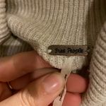 Free People Womens  Oatmeal Oversized Turtleneck Sweater Photo 4