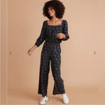 Marine layer BOGO  Kiley Floral Pants - Black India Floral Print Photo 3