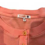 Sundry  Thermal Henley in Coral, Sz 3 (Large) Photo 10