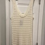 NWT Uncharted Threads Size M Cream Stretchy Knit Crochet Terry Cover Up Dress White Size M Photo 5