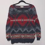 Denim & Supply Ralph Lauren Ralph Lauren Denim & Supply Womens Crewneck Sweater Red Gray Southwestern XL Photo 10