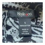 Style & Co Paisley Black And White Button Jacket Lightweight Women Size Small Photo 6