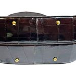 Vintage 50's Bellestone Brown Alligator Patent Satchel Handbag MCM Purse Photo 5