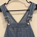 Gap  VTG Y2K Blue White Hickory Stripe Denim Overalls Railroad Workwear Utility Photo 4