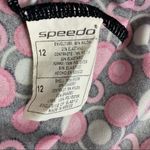 Speedo  Pink Black White Circle Print Tankini Swim Bikini Top 12 Photo 4