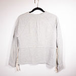 Athleta Studio Cinch Crew Neck Terrycloth Pullover Gray Sweatshirt Sweater XS Photo 2