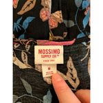 Mossimo Supply Co Black Floral Faux Wrap Blouse M Long Sleeve Boho Top Photo 3