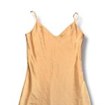 Wilfred Satin Slip Midi Dress Champagne Gold Spaghetti Strap V Neck XS Photo 2